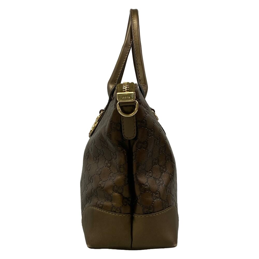 Gucci Heart Bit/Guccissima Handbag 269957 Dark Brown Bronze - Picture 4 of 15
